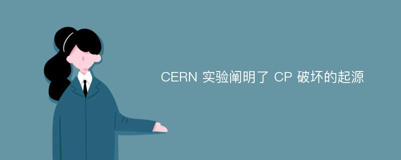 CERN 实验阐明了 CP 破坏的起源