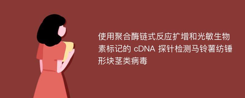 使用聚合酶链式反应扩增和光敏生物素标记的 cDNA 探针检测马铃薯纺锤形块茎类病毒