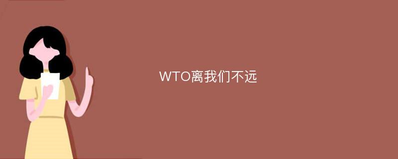 WTO离我们不远