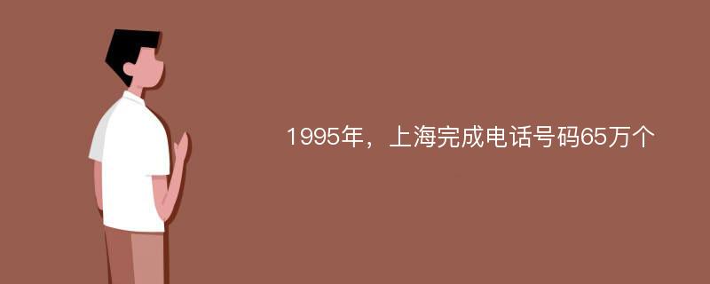1995年，上海完成电话号码65万个